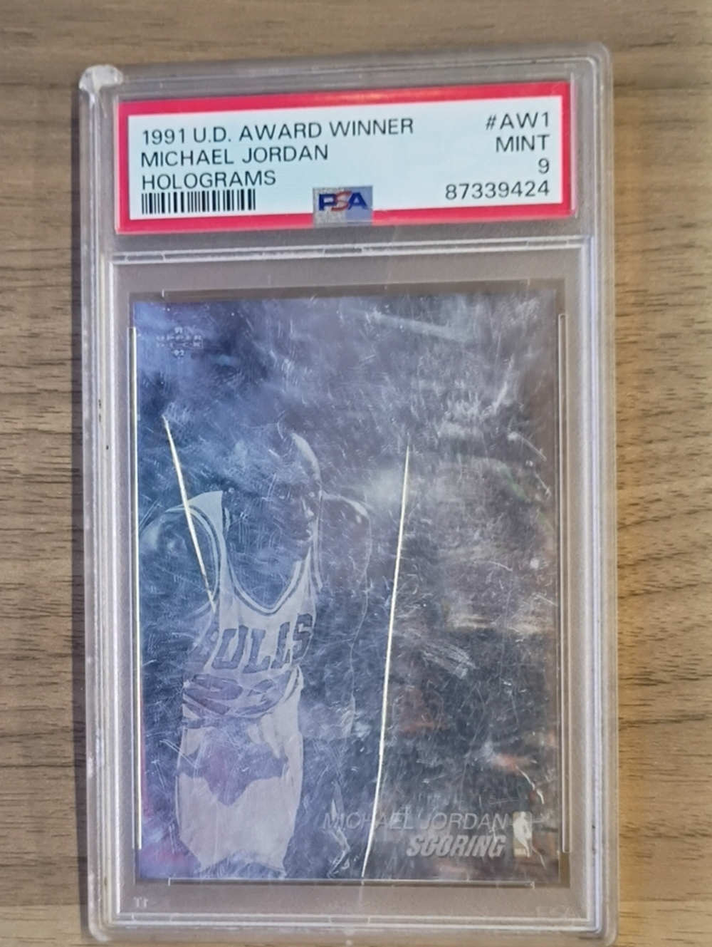 1991 Michael Jordan Upper Deck Award PSA Graded Mint 9 87339424 *Needs Reslab* - Picture 10 of 16